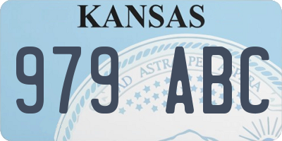 KS license plate 979ABC