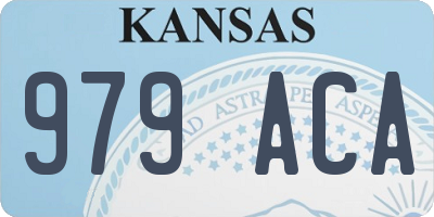 KS license plate 979ACA