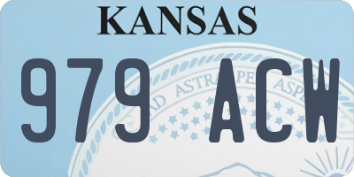 KS license plate 979ACW