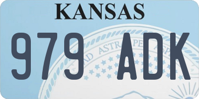 KS license plate 979ADK