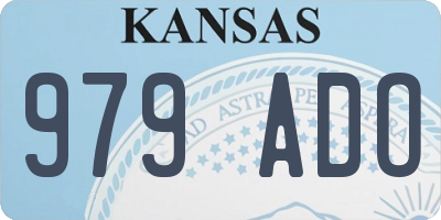 KS license plate 979ADO