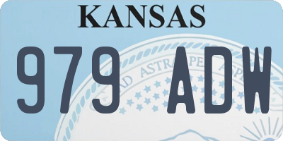 KS license plate 979ADW