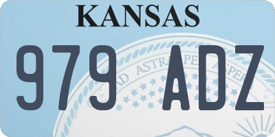 KS license plate 979ADZ