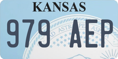 KS license plate 979AEP