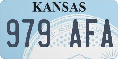 KS license plate 979AFA