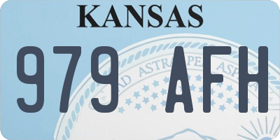 KS license plate 979AFH