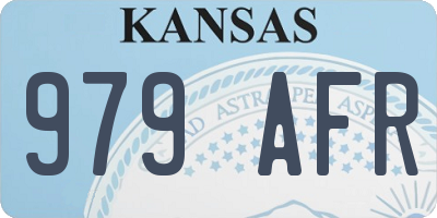 KS license plate 979AFR