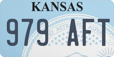 KS license plate 979AFT