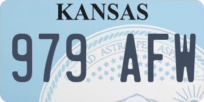 KS license plate 979AFW