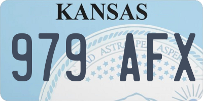 KS license plate 979AFX