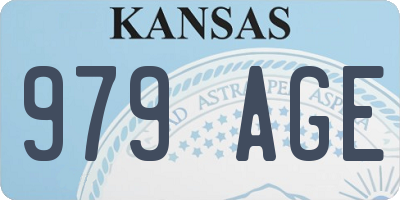 KS license plate 979AGE