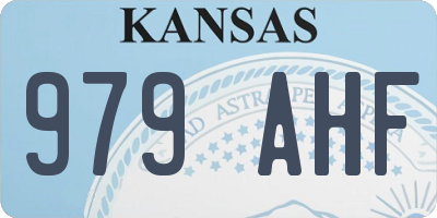 KS license plate 979AHF
