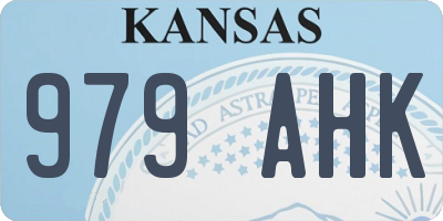 KS license plate 979AHK