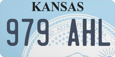 KS license plate 979AHL