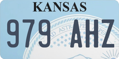 KS license plate 979AHZ
