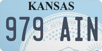KS license plate 979AIN