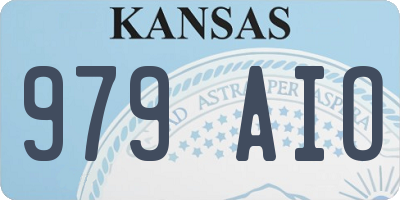 KS license plate 979AIO