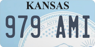 KS license plate 979AMI