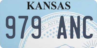 KS license plate 979ANC
