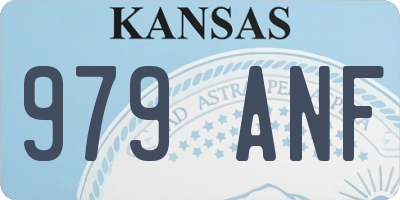 KS license plate 979ANF