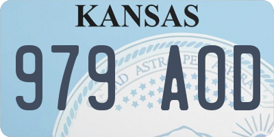 KS license plate 979AOD