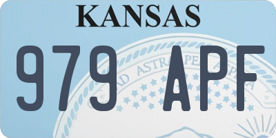 KS license plate 979APF