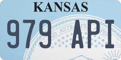 KS license plate 979API