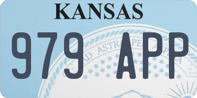 KS license plate 979APP