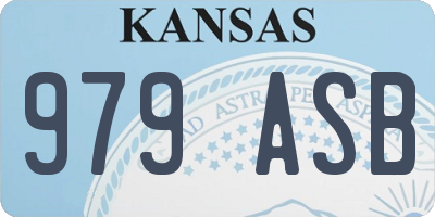 KS license plate 979ASB