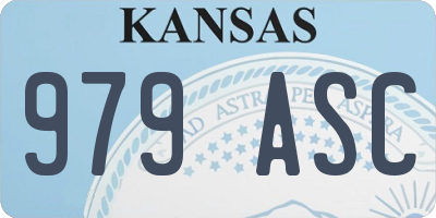 KS license plate 979ASC