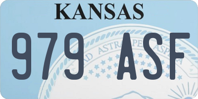 KS license plate 979ASF