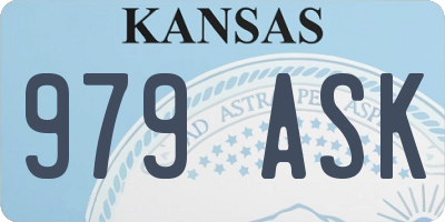 KS license plate 979ASK