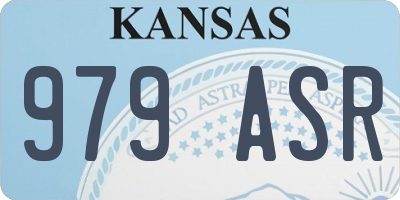 KS license plate 979ASR