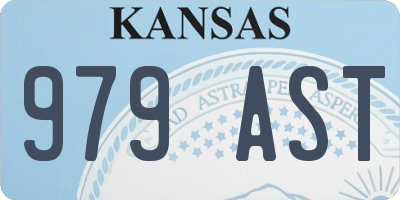 KS license plate 979AST