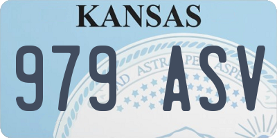 KS license plate 979ASV