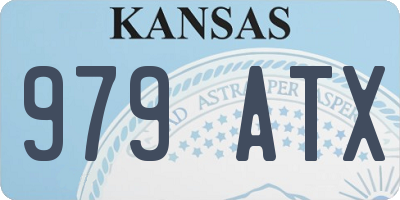 KS license plate 979ATX