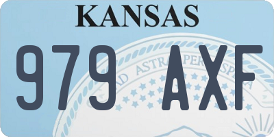 KS license plate 979AXF