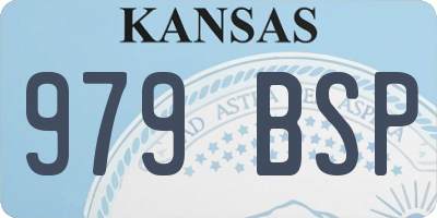 KS license plate 979BSP