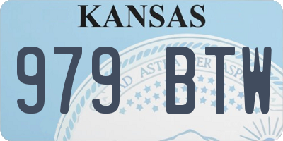 KS license plate 979BTW