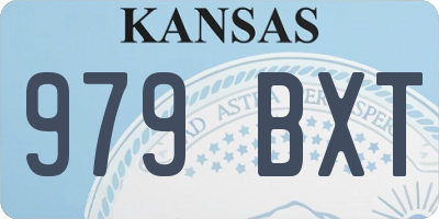 KS license plate 979BXT