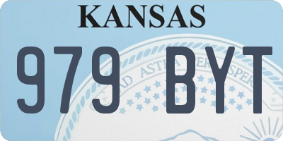KS license plate 979BYT