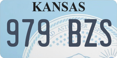KS license plate 979BZS