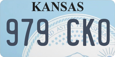 KS license plate 979CKO