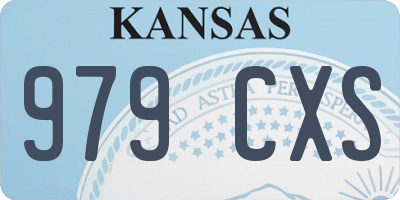 KS license plate 979CXS