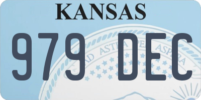KS license plate 979DEC
