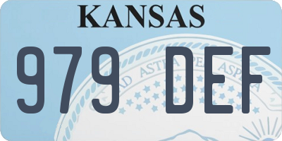 KS license plate 979DEF