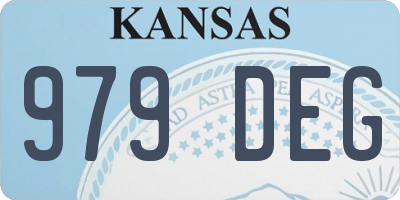 KS license plate 979DEG