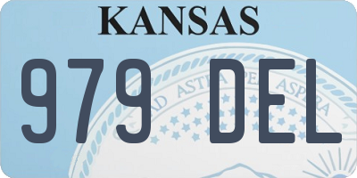 KS license plate 979DEL
