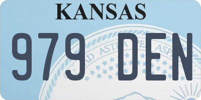 KS license plate 979DEN