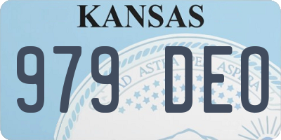 KS license plate 979DEO